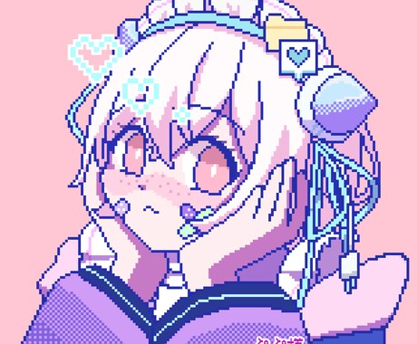 かわいい！レトロポップなドット絵描きます 人と被りたくない！そんなアナタにドット絵アイコン！ イメージ1