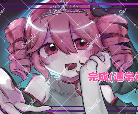 目を引く厚塗りポップなMVイラストを描きます ボカロや歌ってみたMVイラストが必要な方へ イメージ2