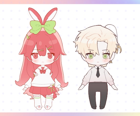 2日締め切り! ミニキャラクターイラスト制作します SD / MD ぽかぽかかわいいキャラクター イメージ2