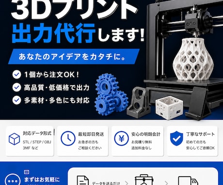 3Dプリント出力代行します イメージ1