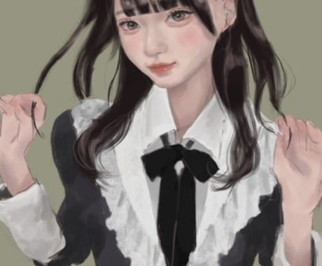 女の子の似顔絵描きます イメージ1