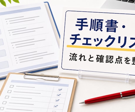 新人向けの手順書・チェックリストを作ります 教える時間を減らせる形に整えます イメージ1