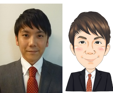 2（コミカルタイプ）の顔をお描きします 追加料金1000円でバストアップまでお描き出来ます。 イメージ1