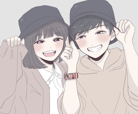 カップルイラスト作成します アイコンや記念日プレゼントにもおすすめ！ イメージ1