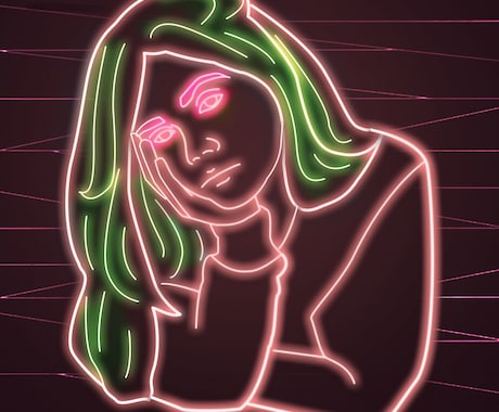 ネオン似顔絵作ります いただいた画像をネオンにするよ！ イメージ2