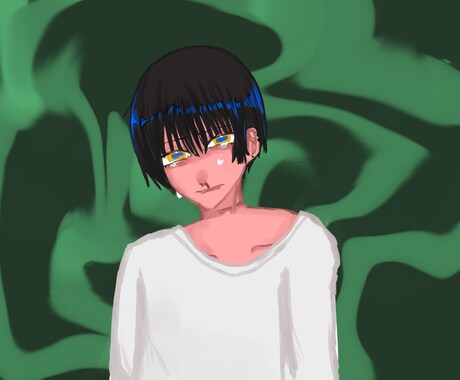 不思議な世界観、可愛い絵を描きます 厚塗りの惹かれる世界で一枚のオリジナル絵を イメージ1