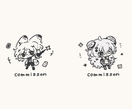 とても小さい！デフォルメイラストを作成します シンプルかわいい1枚絵をプレゼント！ イメージ1