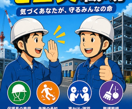 安全標語・注意喚起ポスターを3枚セットで制作します イメージ1