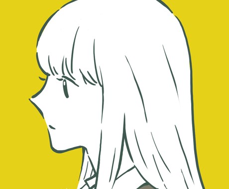 SNSのアイコンに★３色で横顔イラスト作成します ご希望の３色でおしゃれ可愛く仕上げます！ イメージ2