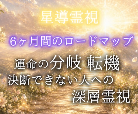 霊視で、あなたの6ヶ月ロードマップを視ます 綺麗事なし。魂が進む道を、正直に視ます。 イメージ1