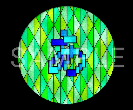 一文字ステンドグラス風SNSアイコンを制作します (背景あり)お好きな一文字を綺麗なステンドグラス風に… イメージ2