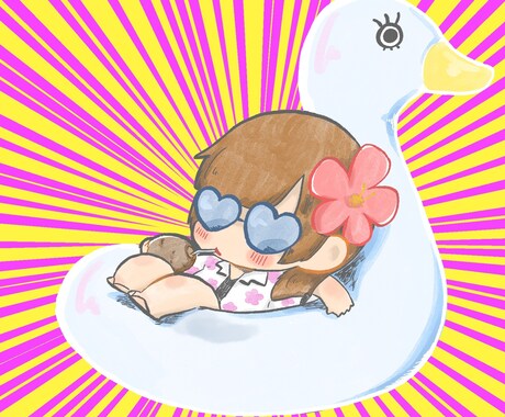 2回目以降限定／目を惹く可愛いイラスト描きます 初回依頼された方限定、お手軽にご依頼できるよう設けました！ イメージ2