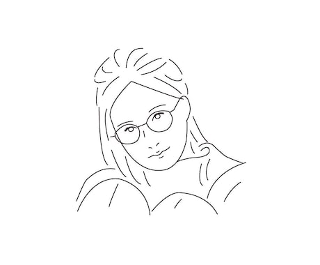 シンプルおしゃれな線画で似顔絵描きます 人物やペットの似顔絵　アイコンやプレゼントにもおすすめ♪ イメージ1