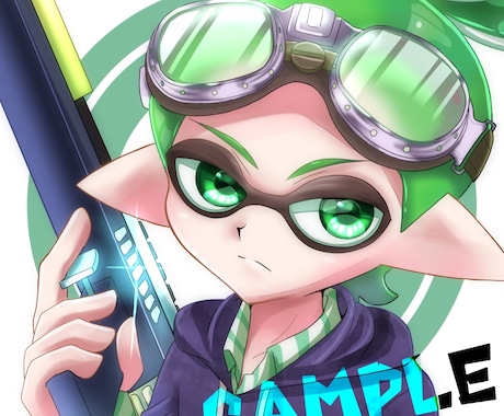 Splatoonのアイコン/イラスト作成します 自分だけのマイイカイラストが欲しいあなたへ