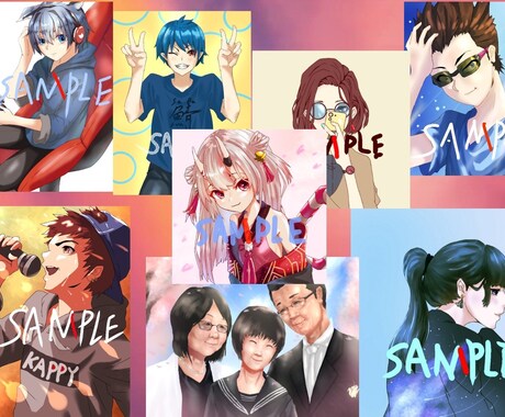 アイコンなどのイラストを描きます チビキャラや等身キャラクター、サムネイルなどお描きします イメージ2