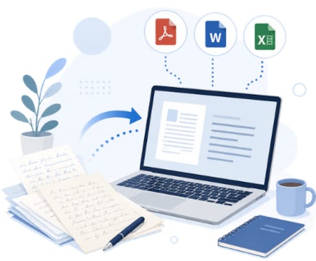 0.5円/字～！手書きの書類をWord文書化します イメージ1