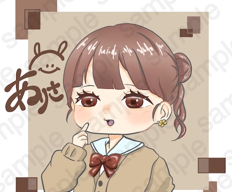 ゆるかわ‎SNSアイコンお描きします イメージ1