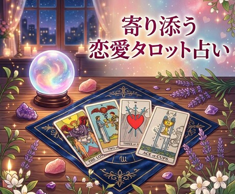 タロットであなたの恋愛を占います テキストでお伝えします。あなたの未来への1歩のお手伝い イメージ1