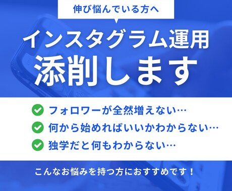 初心者必見！Instagram運用を添削します フォロワー増加にお悩みの方必見！あなたのお悩み解決します イメージ1