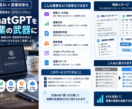 生成AIを活用し営業業務を効率化します 「AIを使うけど、何から始める？」を業務に落とし込みます イメージ2