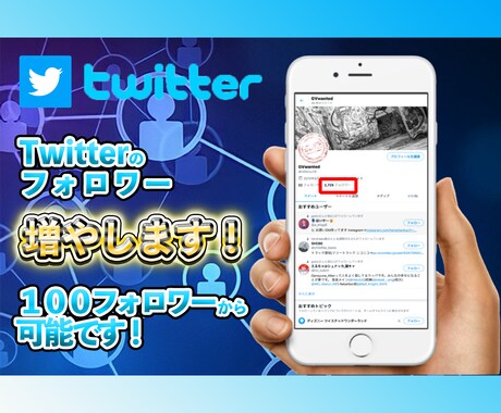ツイッターのフォロワー1週間で400人増やします ツイッター1週間程度宣伝・運営で+400人増目指します イメージ1