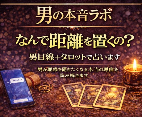 急に距離を置いた彼の本音を男目線＋タロット占います 男性心理から距離ができた本当の理由を読み解きます イメージ2
