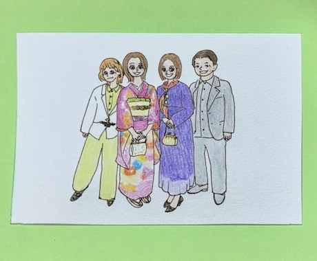 ほっこり笑顔になれる手描きイラストを描きます イメージ1