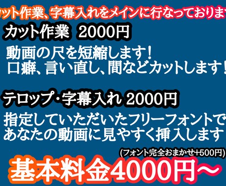 YouTubeの編集を代わりに低価格でします その他の編集作業もオプションで対応します！ イメージ2