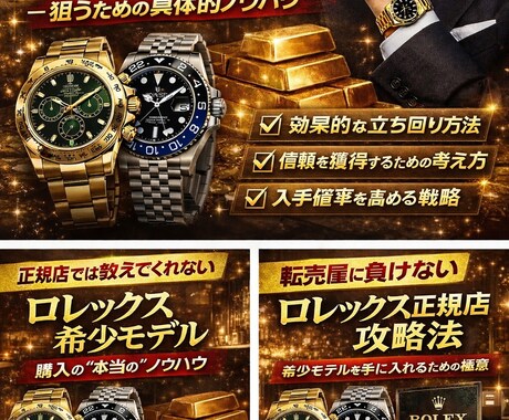 ロレックス正規店攻略・希少モデル入手法教えます なぜあの人は買えるのか？ロレックス希少モデル購入の思考と実践 イメージ2
