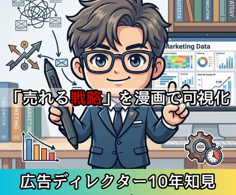 分析から制作までのタイムラグを短縮します CVRを最大化する市場分析×広告漫画制作｜広告戦略コンサル イメージ1