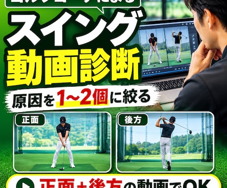 ゴルフスイングを動画で診断します イメージ1