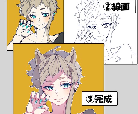 ぱっと目を引く可愛いSNSアイコンお描きします オリジナル、版権どちらも対応可 イメージ2