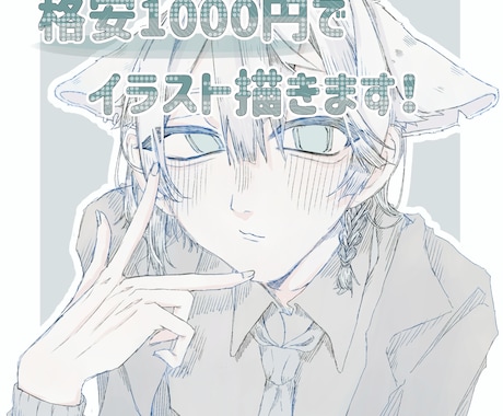 格安1000円でイラストを描きます イメージ1