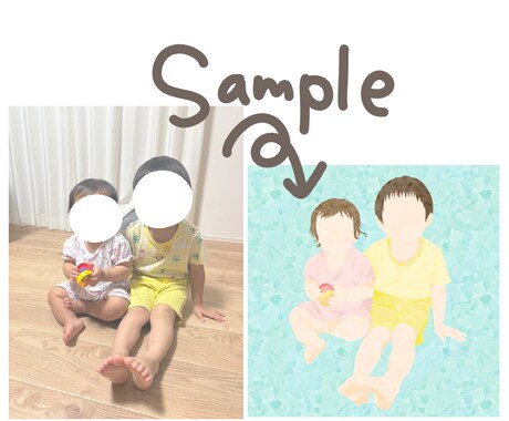 子ども、家族のかわいいほんわかイラスト描きます SNSアイコンやプレゼントにもおすすめです イメージ2