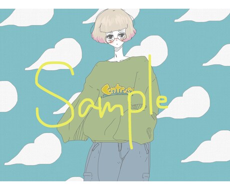 お洒落なアイコン、似顔絵イラスト描きます カップル、古着好き、マッシュ、サブカル女子、バンドマンの方へ イメージ1