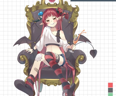TRPG／IRIAMU用立ち絵制作いたします 可愛いオリジナルキャラクターの女の子描きます！！ イメージ2