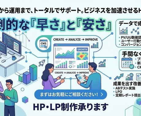 あなたのためのHPをデザインから制作します 企画・デザイン・コーディングまで丸ごとお任せください イメージ1