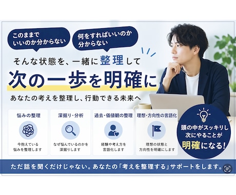仕事・転職・人生設計を本気で整理します このままでいいのか悩む20代へ イメージ1