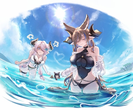 ストーリー性が感じられる絵が描けます アイコン、サムネイル、MVイラスト、キャラクターデザインなど イメージ1
