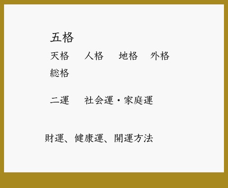 姓名判断であなたのお名前鑑定します モニター様募集★10名様までこの価格で鑑定します　鑑定書つき イメージ2