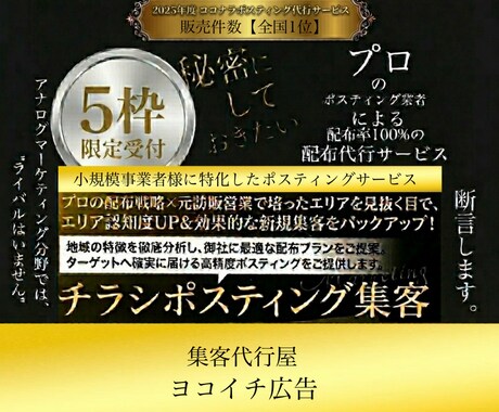 ポスティングのプロが高品質なチラシ配布代行承ります イメージ1