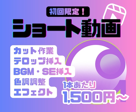 初回限定｜ショート動画の編集を代行いたします 1本1,500円～！質は下げず、価格だけ下げました。 イメージ1