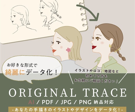 ロゴ・イラスト 貴方のデザインをトレースします ご希望のイメージにそって綺麗にデータ化します イメージ1