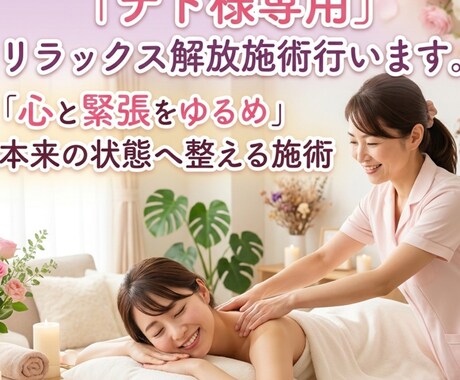 テト様専用リラックス解放施術行います 心と緊張をゆるめ本来の状態へ整える施術 イメージ1