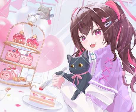 配信活動に使えるイラストを制作します 歌ってみたやサムネイル、MV用イラストを制作します イメージ2