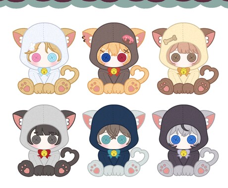 ぬいぐるみ風の量産イラストを制作します 最短即日OK！商用利用込みでアイコンやグッズにも◎ イメージ2