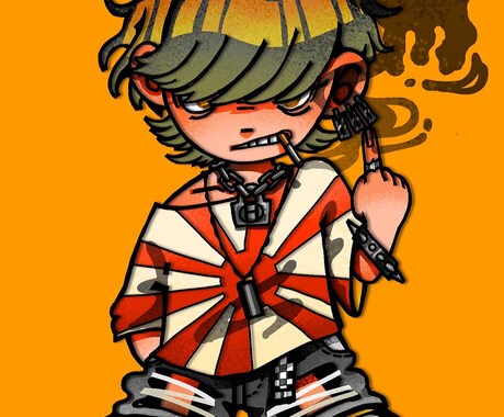 ビビッドなデフォルメ描きます 似顔絵、ステッカーやSNSアイコンにいかがですか？ イメージ2