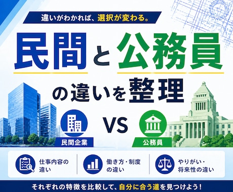 技術職公務員の「適正」・「関心」を整理します 技術職公務員の適性を確認し悩みを解決 イメージ2