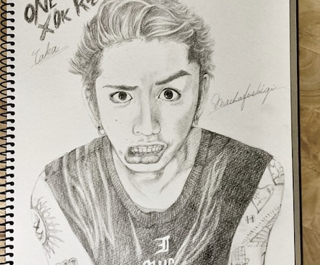 シャーペン画【似顔絵】描きます 温かみのあるアナログイラストになります。 イメージ1