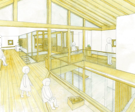 手描きパースを作成します 【設計事務所勤務5年のスタッフがお手伝い】 イメージ1